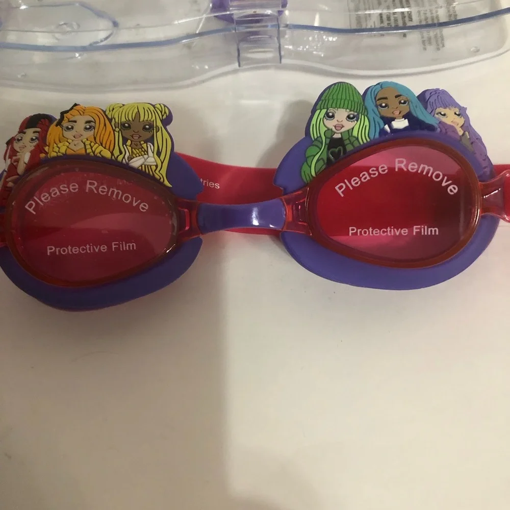 Rainbow High new in box swim goggles with rainbow high girls pink purple swim‎